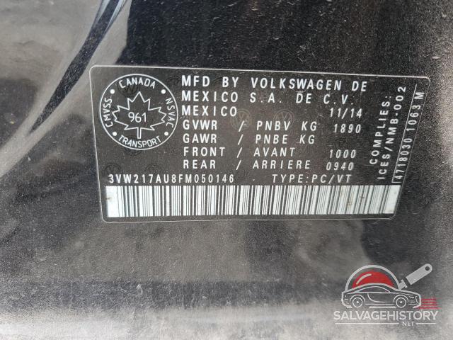 3VW217AU8FM050146 2015 VOLKSWAGEN GOLF photo no. 12