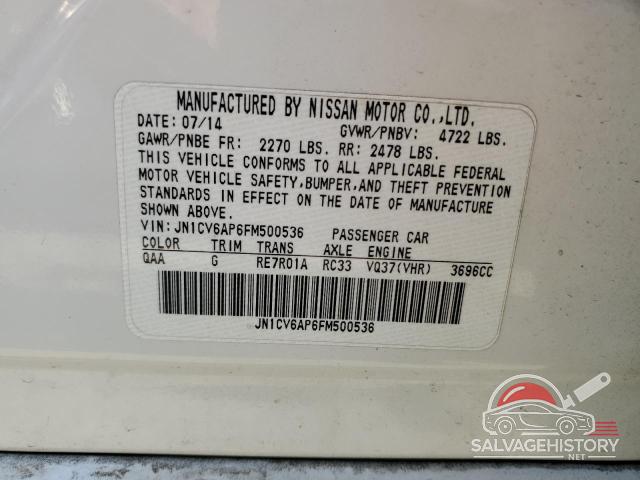 JN1CV6AP6FM500536 2015 INFINITI Q40 photo no. 12