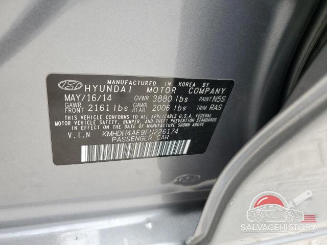 KMHDH4AE9FU226174 2015 HYUNDAI ELANTRA photo no. 12