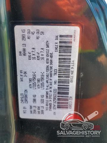 1B7HF16Z5RS631633 1994 DODGE All Models photo no. 12