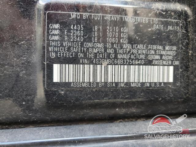 4S3BMBC66B3256640 2011 SUBARU LEGACY photo no. 12