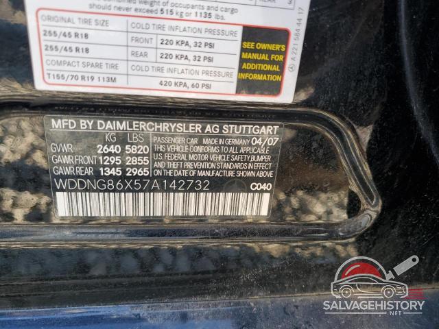 WDDNG86X57A142732 2007 MERCEDES-BENZ S-CLASS photo no. 12