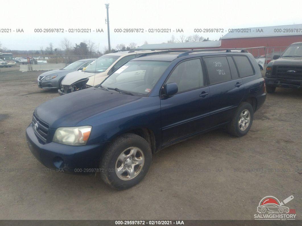 JTEGD21A050121958 2005 TOYOTA HIGHLANDER photo no. 2