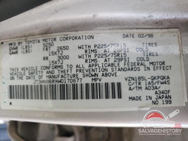JT3HN86RXW0170677 1998 TOYOTA 4RUNNER photo no. 13