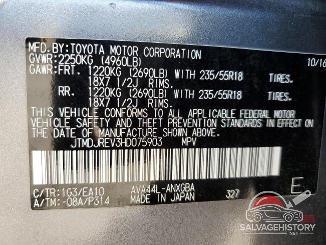 JTMDJREV3HD075903 2017 TOYOTA RAV4 photo no. 13