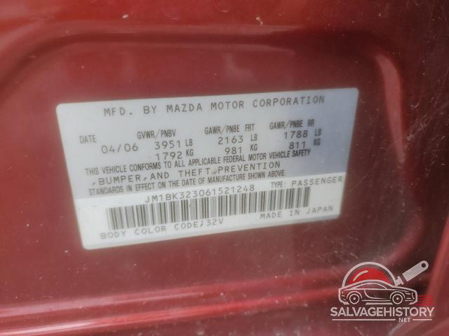 JM1BK323061521248 2006 MAZDA MAZDA3 photo no. 12