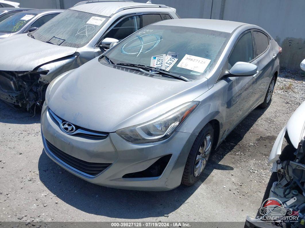 5NPDH4AE8GH771069 2016 HYUNDAI ELANTRA photo no. 2