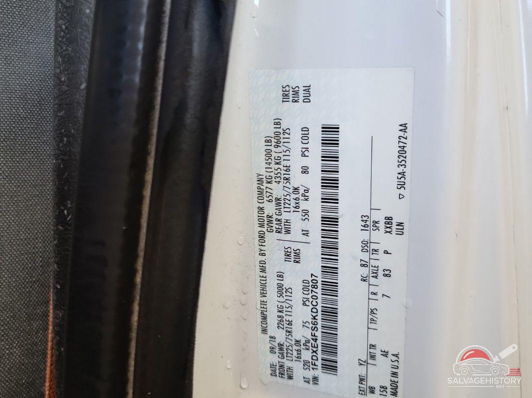 1FDXE4FS6KDC07807 2019 FORD ECONOLINE photo no. 9