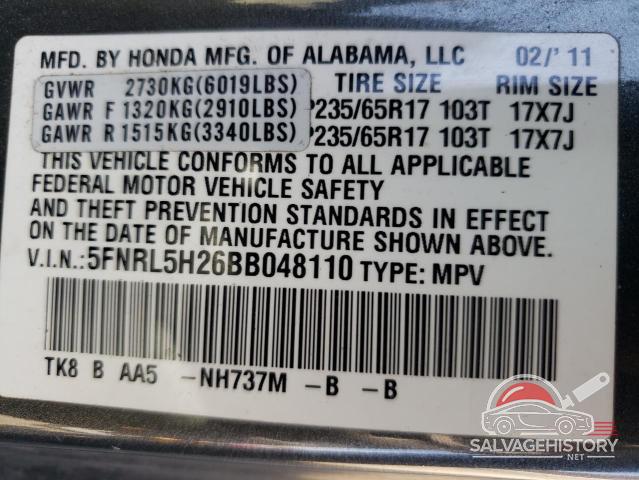 5FNRL5H26BB048110 2011 HONDA All Models photo no. 13