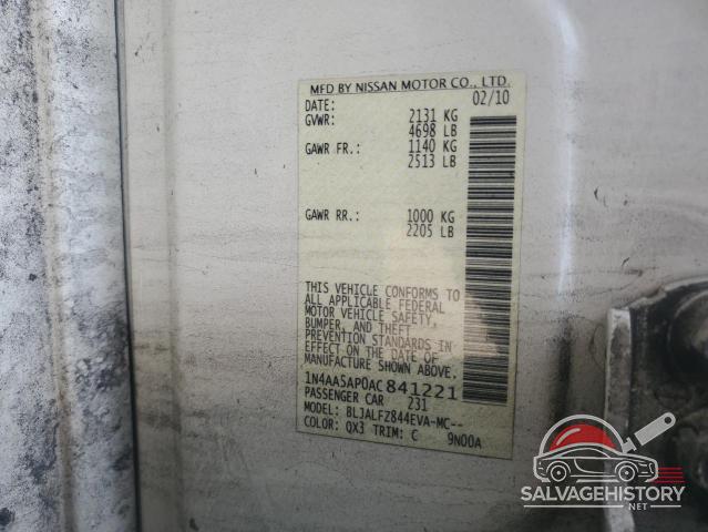 1N4AA5AP0AC841221 2010 NISSAN MAXIMA photo no. 12