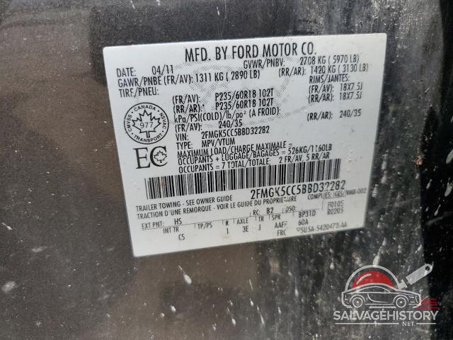2FMGK5CC5BBD32282 2011 FORD FLEX photo no. 13