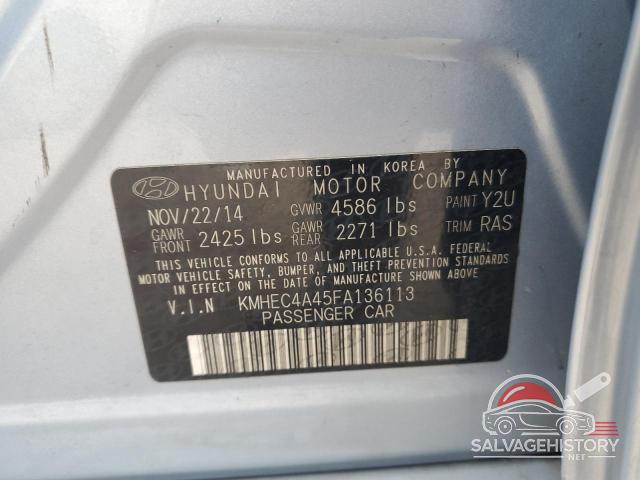 KMHEC4A45FA136113 2015 HYUNDAI SONATA photo no. 12