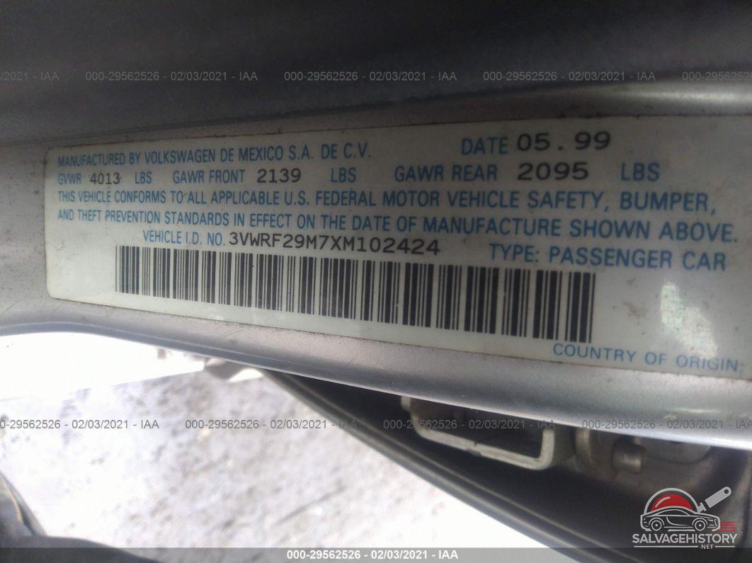 3VWRF29M7XM102424 1999 VOLKSWAGEN NEW JETTA photo no. 9