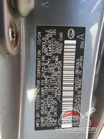 JTHBA30G855083528 2005 LEXUS ES330 photo no. 12