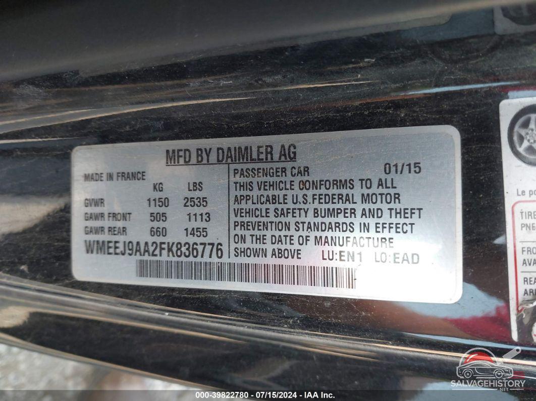 WMEEJ9AA2FK836776 2015 SMART FORTWO photo no. 9