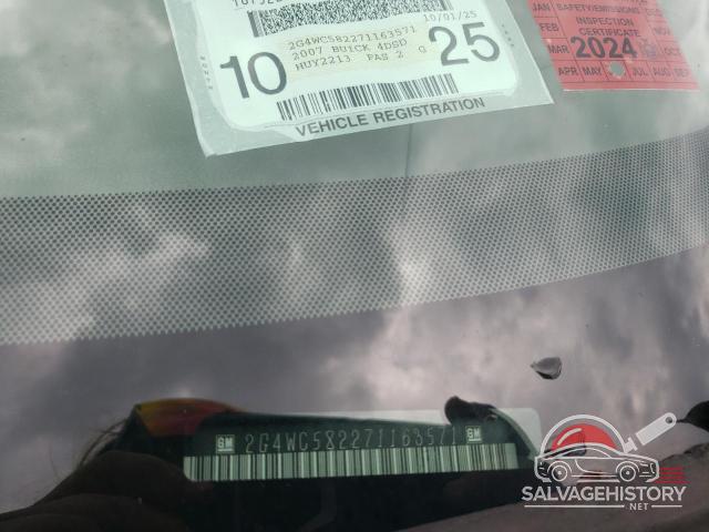 2G4WC582271163571 2007 BUICK LACROSSE photo no. 12