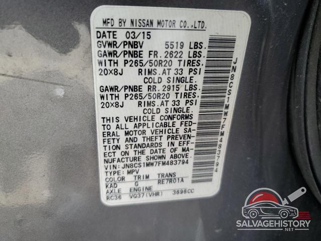 JN8CS1MW7FM483794 2015 INFINITI QX70 photo no. 13