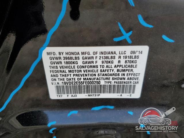 19VDE2E55FE000250 2015 ACURA ILX photo no. 13