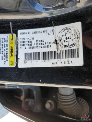 19UUA9F5XDA800859 2013 ACURA TL photo no. 12