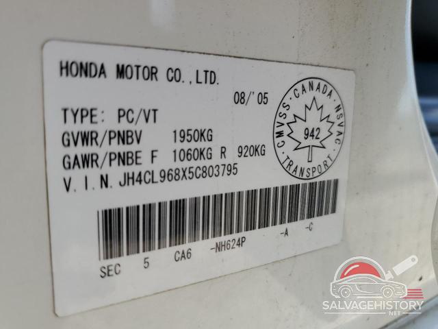 JH4CL968X5C803795 2005 ACURA TSX photo no. 13