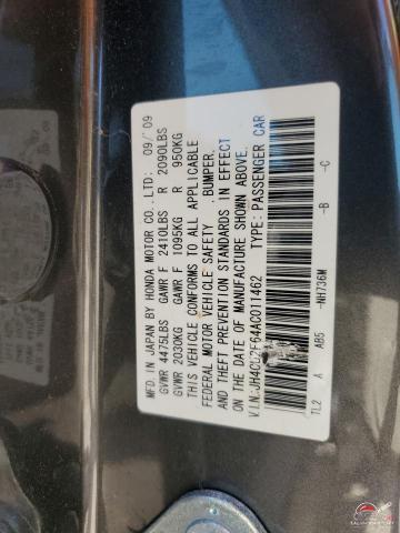 JH4CU2F64AC011462 2010 ACURA TSX photo no. 12