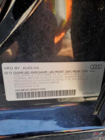 WAUBFAFL3DN041632 2013 AUDI A4 photo no. 12