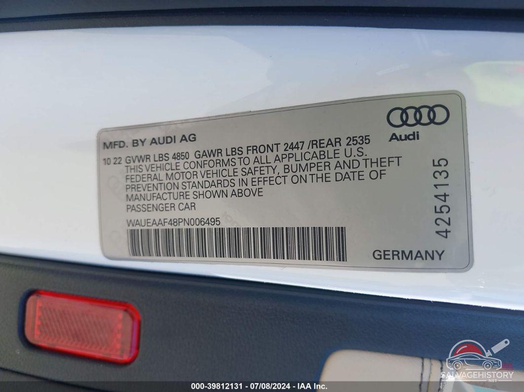 WAUEAAF48PN006495 2023 AUDI A4 photo no. 9