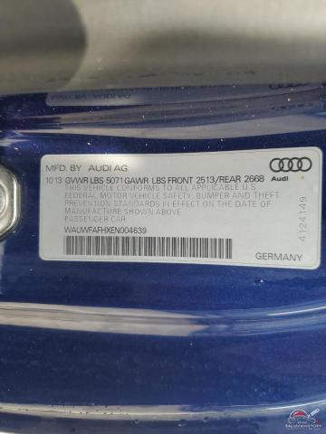 WAUWFAFHXEN004639 2014 AUDI A5 photo no. 12