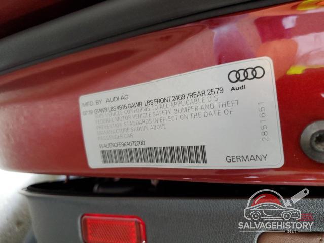 WAUENCF59KA072000 2019 AUDI A5 photo no. 12