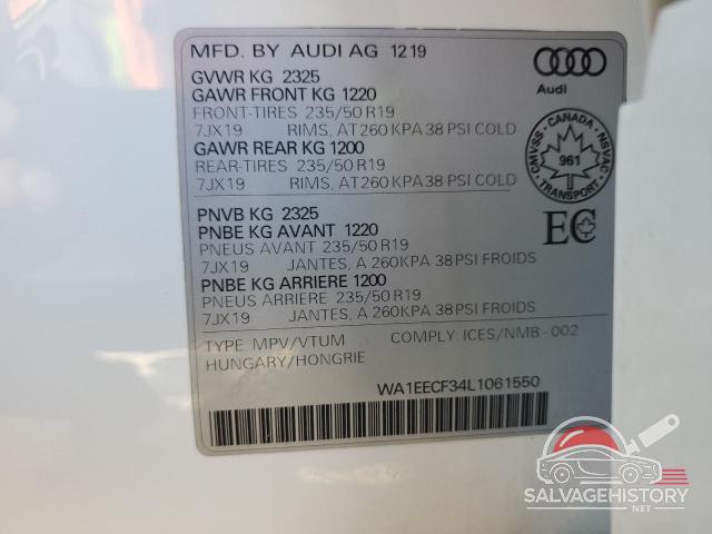 WA1EECF34L1061550 2020 AUDI Q3 photo no. 13