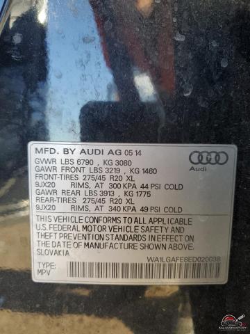 WA1LGAFE8ED020038 2014 AUDI Q7 photo no. 12