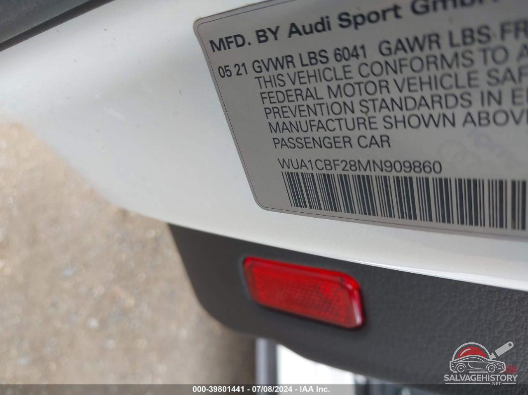 WUA1CBF28MN909860 2021 AUDI RS 6 AVANT photo no. 9