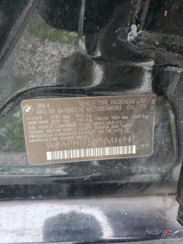 WBAPH77519NM46947 2009 BMW 3 SERIES photo no. 12