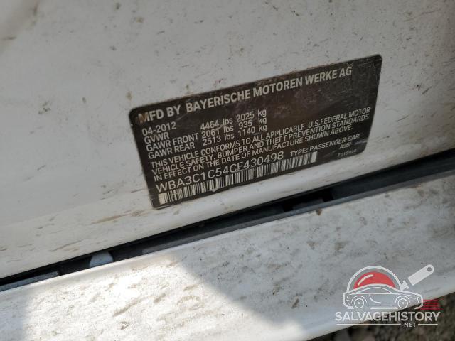 WBA3C1C54CF430498 2012 BMW 3 SERIES photo no. 12