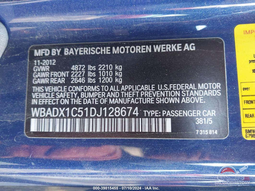WBADX1C51DJ128674 2013 BMW 335IS photo no. 9