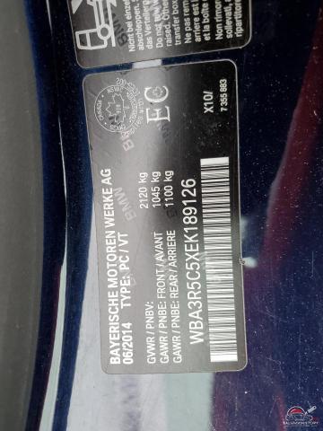 WBA3R5C5XEK189126 2014 BMW 4 SERIES photo no. 12