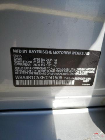 WBA4B1C5XFG241506 2015 BMW 4 SERIES photo no. 12