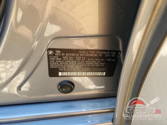 WBAFR9C53BC270687 2011 BMW 5 SERIES photo no. 12