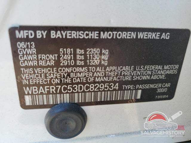 WBAFR7C53DC829534 2013 BMW 5 SERIES photo no. 12