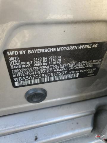 WBA5A7C58ED612267 2014 BMW 5 SERIES photo no. 12