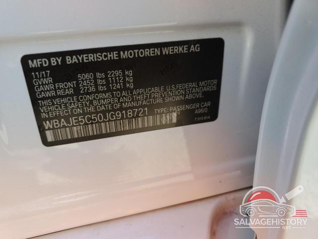WBAJE5C50JG918721 2018 BMW 5 SERIES photo no. 13
