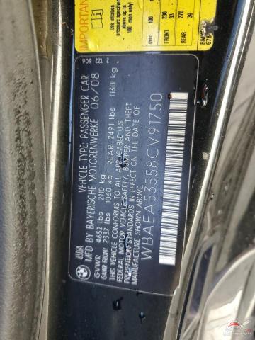 WBAEA53558CV91750 2008 BMW 6 SERIES photo no. 12