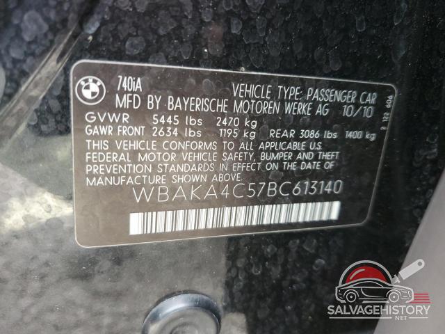 WBAKA4C57BC613140 2011 BMW 7 SERIES photo no. 12