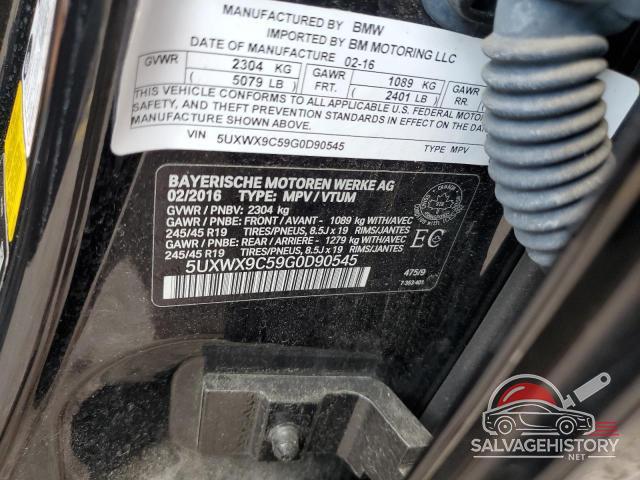 5UXWX9C59G0D90545 2016 BMW X3 photo no. 13