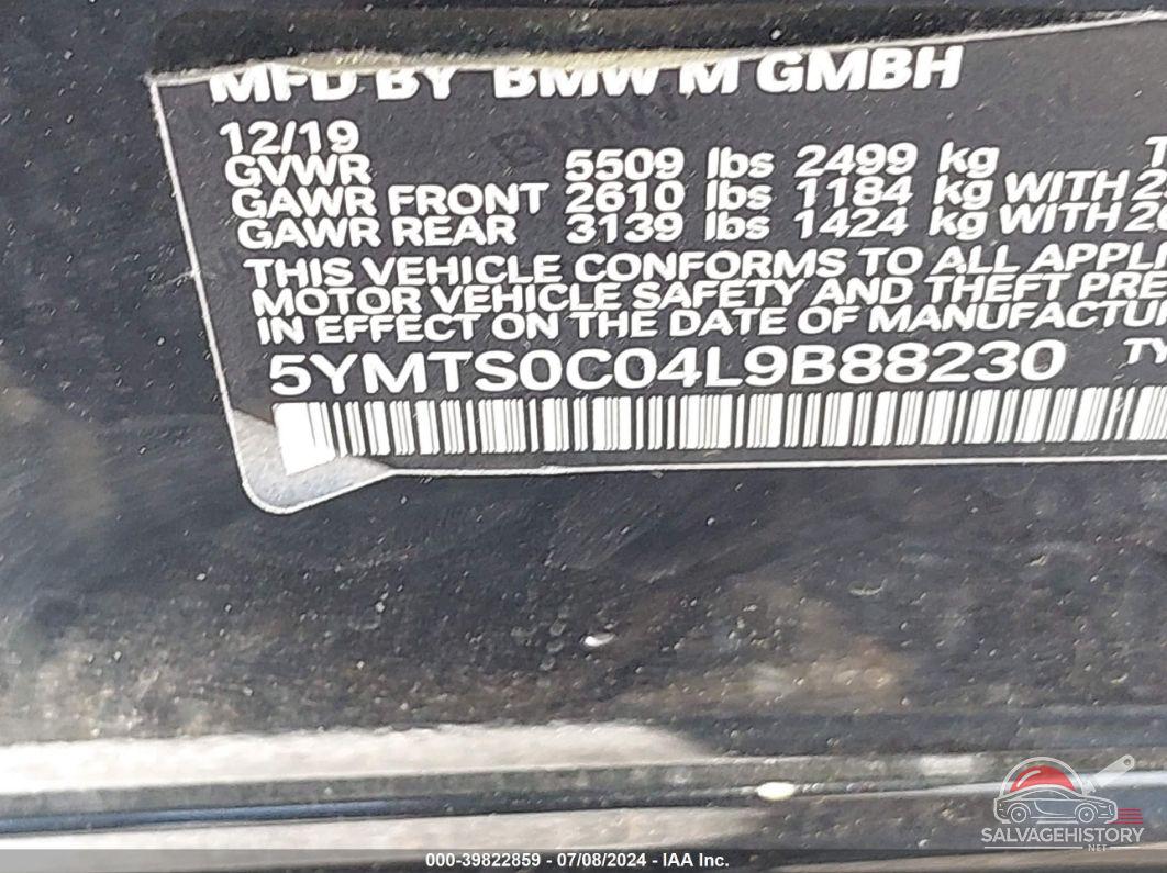5YMTS0C04L9B88230 2020 BMW X3 M photo no. 9