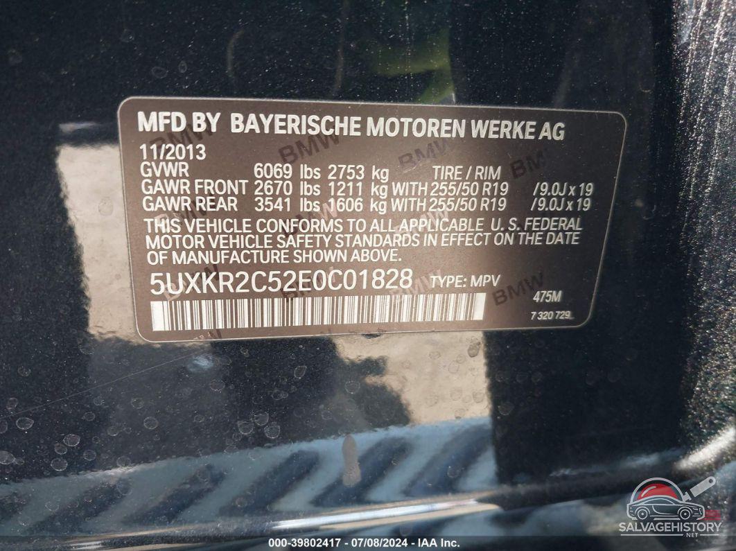 5UXKR2C52E0C01828 2014 BMW X5 photo no. 9