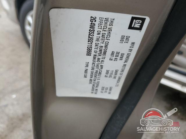 2G4WS52J921158668 2002 BUICK CENTURY photo no. 13