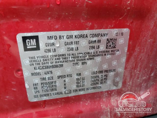 KL4CJCSB8HB086288 2017 BUICK ENCORE photo no. 12