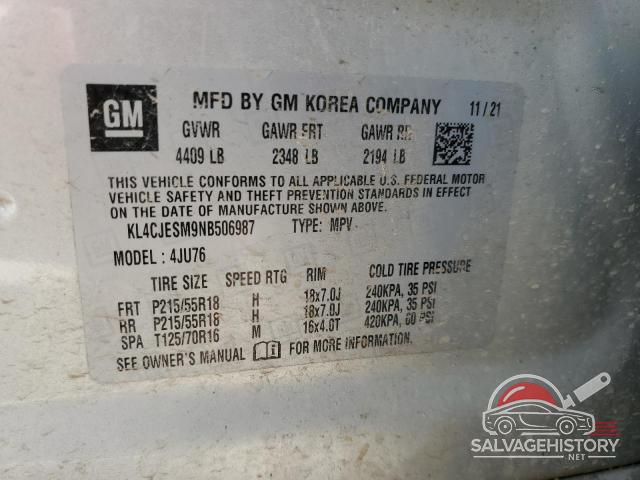 KL4CJESM9NB506987 2022 BUICK ENCORE photo no. 13