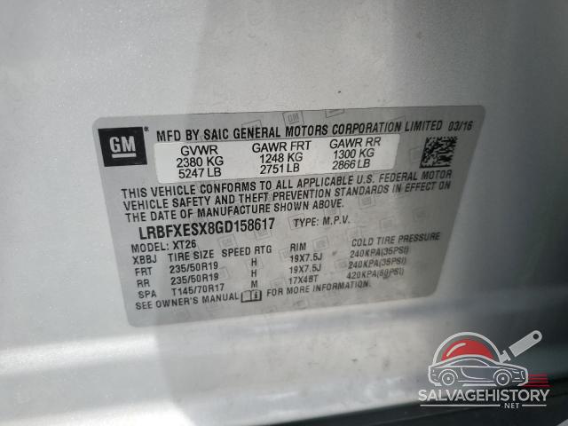LRBFXESX8GD158617 2016 BUICK ENVISION photo no. 13